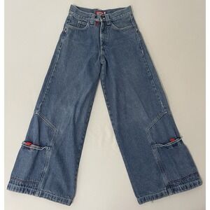 Vintage 90s Gat Pants Gypsies And Thieves Denim‎ Wide Leg Baggy Jeans Size 3